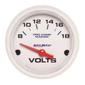 Autometer 2-1/16" 8-18V Voltmeter Gauge Marine White | Universal (200756)