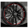 Drag Wheels DR38 Gloss Black w/ Red Undercut 17x8 | 5x100/5x114.3 (DR38178054773GBR1)