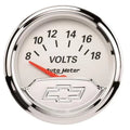 Autometer 2-1/16" 8-18V Voltmeter Gauge CHEVY VINTAGE | Universal (1391-00408)