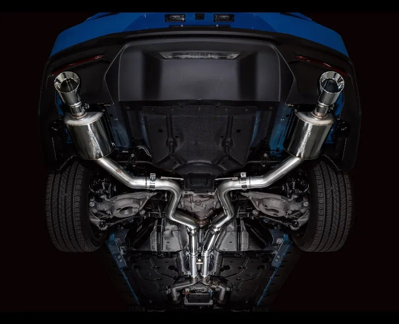 AWE Touring Edition Exhaust for S650 Ford Mustang GT Fastback - Dual Chrome Silver Tips (3015-32650)
