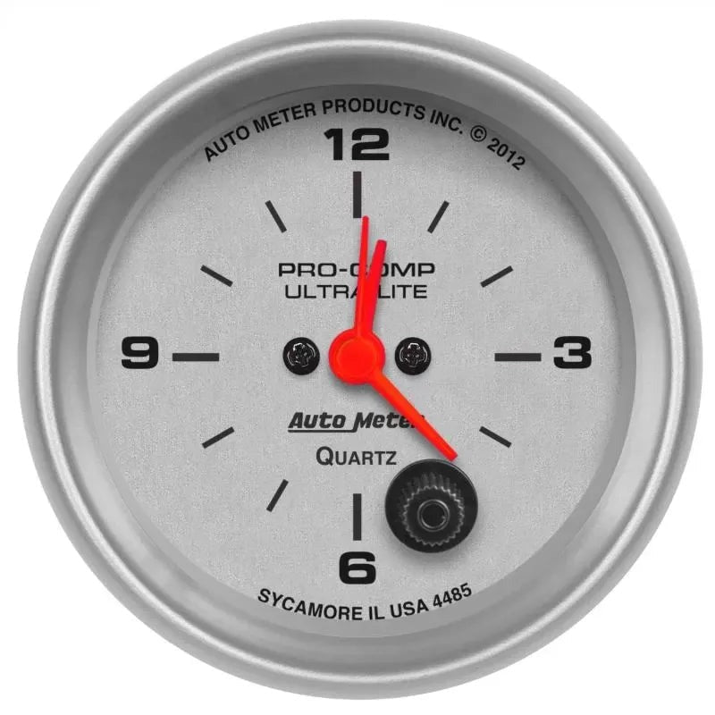 Autometer 2-5/8" 12-Hour Clock Gauge ULTRA-LITE | Universal (4485)