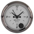 Autometer 2-1/16" 12-Hour Clock Gauge American Platinum | Universal (1986)