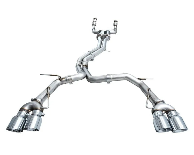AWE Track Edition Exhaust for Audi C8 S6/S7 - Chrome Silver Tips (3020-42101)
