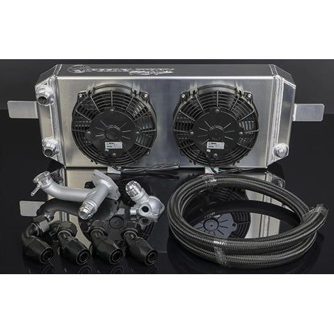 SpeedFactory Racing B-Series Tucked Radiator Complete Kit | 1994-2001 Acura Integra and 1999-2000 Honda Civic Si (IG SF-06-031 + SF-06-048 + SF-06-071 + SF-06-063 + SF-06-079)