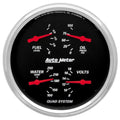 Autometer 5" 100 PSI/100-250 °F/8-18V/240-33 Ω Quad Gauge Designer Black | Universal (1410)