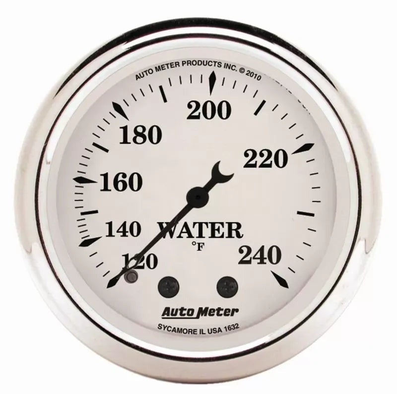 Autometer 2-1/16" 120-240 °F Water Temperature Gauge Old Tyme White | Universal (1632)