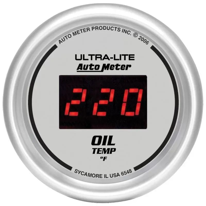 Autometer 2-1/16" 0-340 °F Oil Temperature Gauge ULTRA-LITE Digital | Universal (6548)