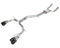 AWE Track Edition Exhaust for Audi C8 S6/S7 - Diamond Black Tips (3020-43109)