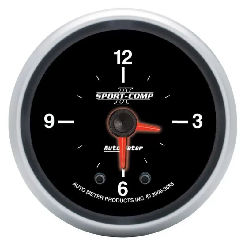 Autometer 2-1/16" 12-Hour Clock Gauge SPORT-COMP II | Universal (3685)
