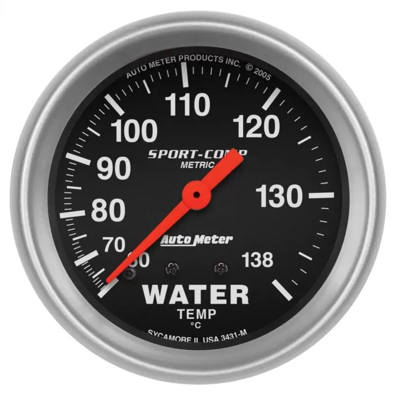 Autometer 2-5/8" 60-140 °C Water Temperature Gauge SPORT-COMP | Universal (3431-M)