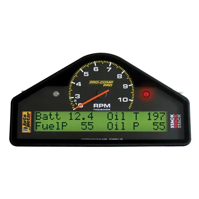 Autometer 0-3-10.5K RPM 10.5K RPM/MPH/FUELP/OILP/OILT/WTMP/VOLT Race Dash Display PRO-COMP PRO | Universal (6013)