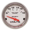 Autometer 2-1/16" 8-18V Voltmeter Gauge Marine Chrome ULTRA-LITE | Universal (200756-35)