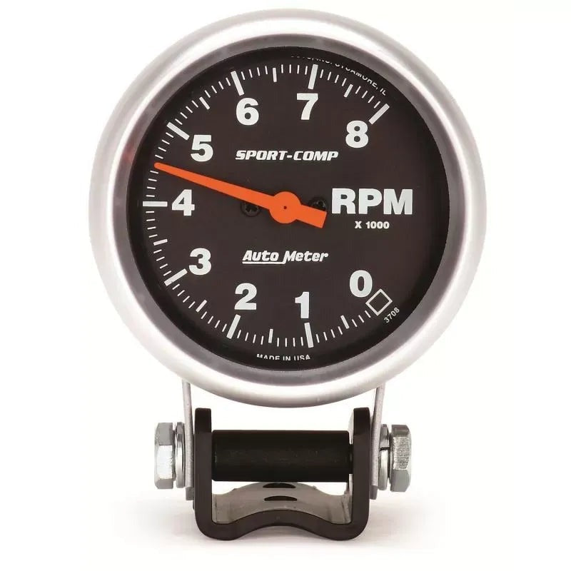 Autometer 2-5/8" 0-8000 RPM Pedestal Tachometer Gauge SPORT-COMP | Universal (3708)